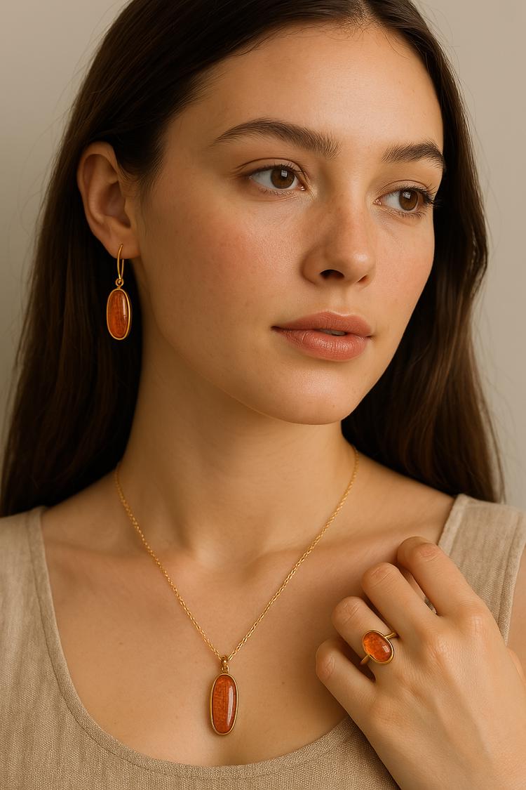 Orange Kyanite Jewelry 